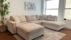 Corduroy Sectional w/ Ottoman