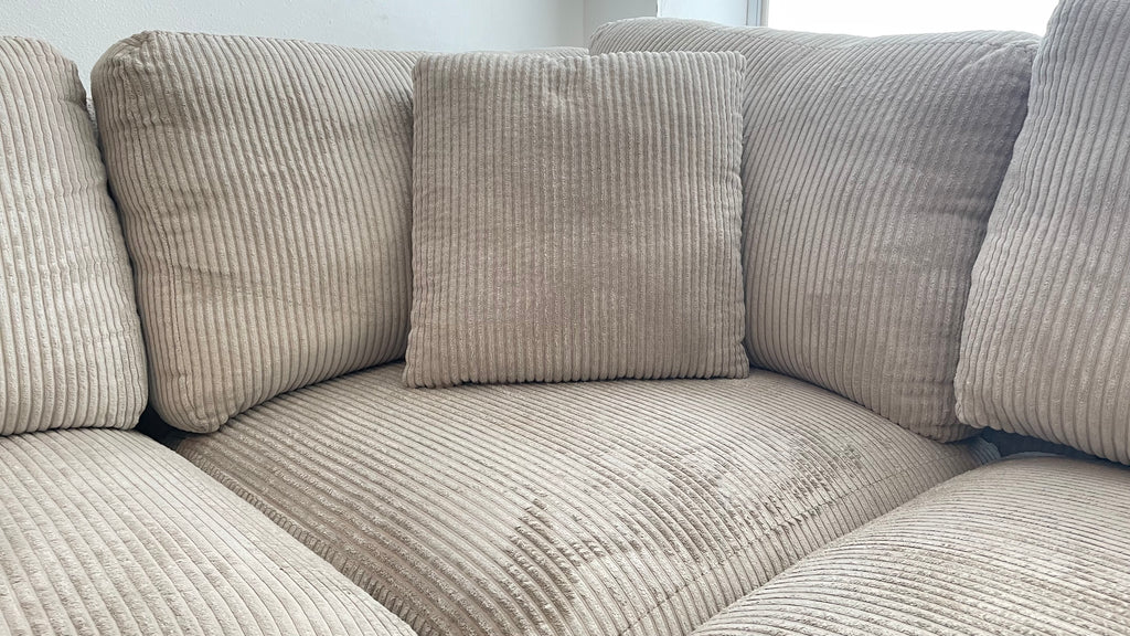 Corduroy Sectional w/ Ottoman