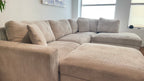 Corduroy Sectional w/ Ottoman