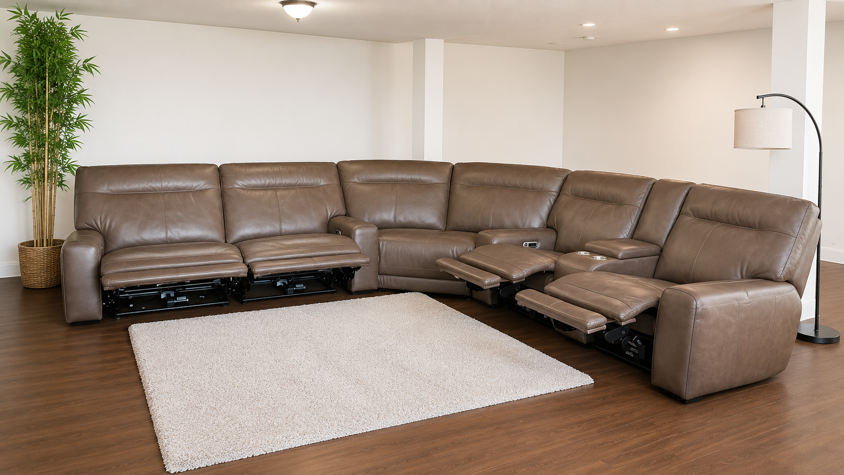 Atlas Top Grain Leather Sectional