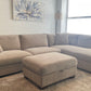 Thomasville Walsen Fabric Sectional w/ Storage Ottoman