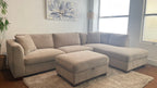 Thomasville Walsen Fabric Sectional w/ Storage Ottoman