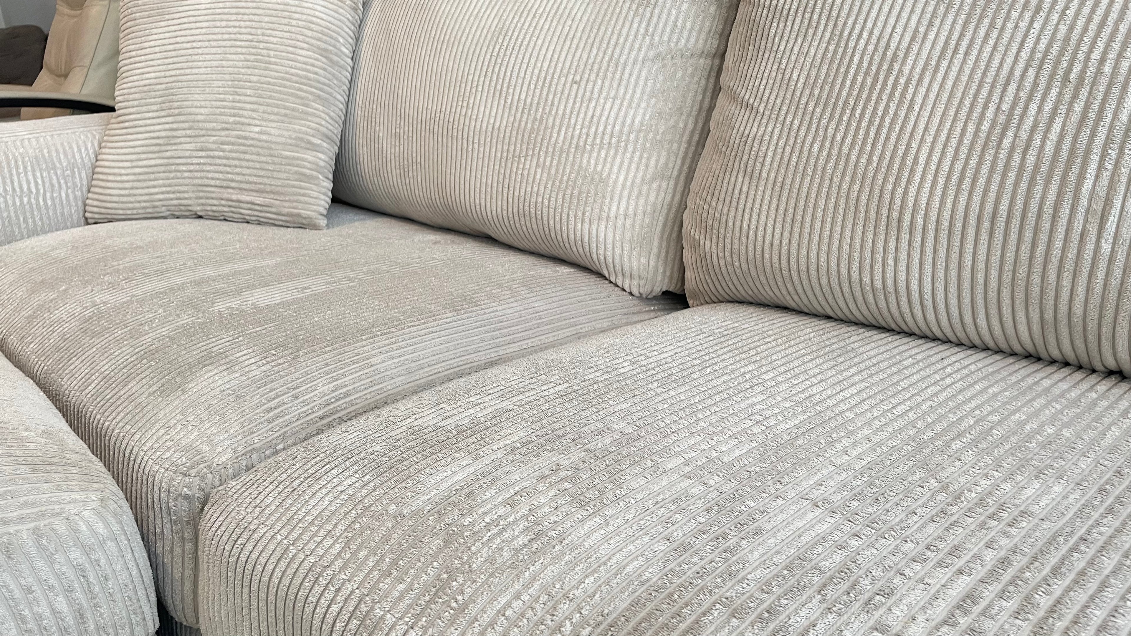 Corduroy Sectional w/ Ottoman