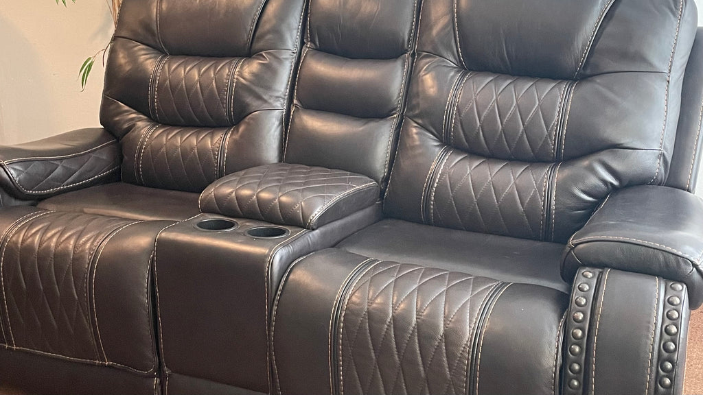 Sandia Leather Powered Loveseat