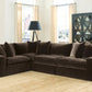 Benson Velvet 4-Piece Sectional