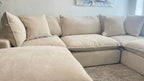 Sereen Cream Fabric Cloud Sectional