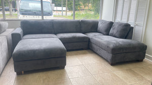 Thomasville Artesia Grey U-Shaped Sectional