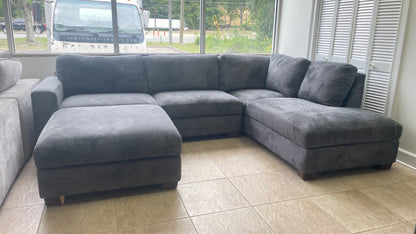 Thomasville Artesia Grey U-Shaped Sectional