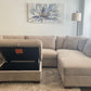 Thomasville Walsen Fabric Sectional w/ Storage Ottoman