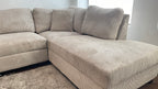 Corduroy Sectional w/ Ottoman
