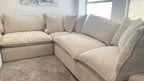 Sereen Cream Fabric Cloud Sectional
