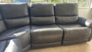 Wylder Leather Power-Reclining Sectional