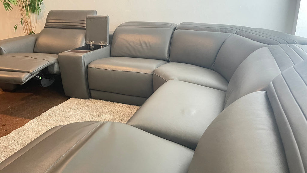 Karson Modular Leather Powered Reclining Sectional