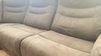 Kelsee Pleather Power-Reclining Sectional