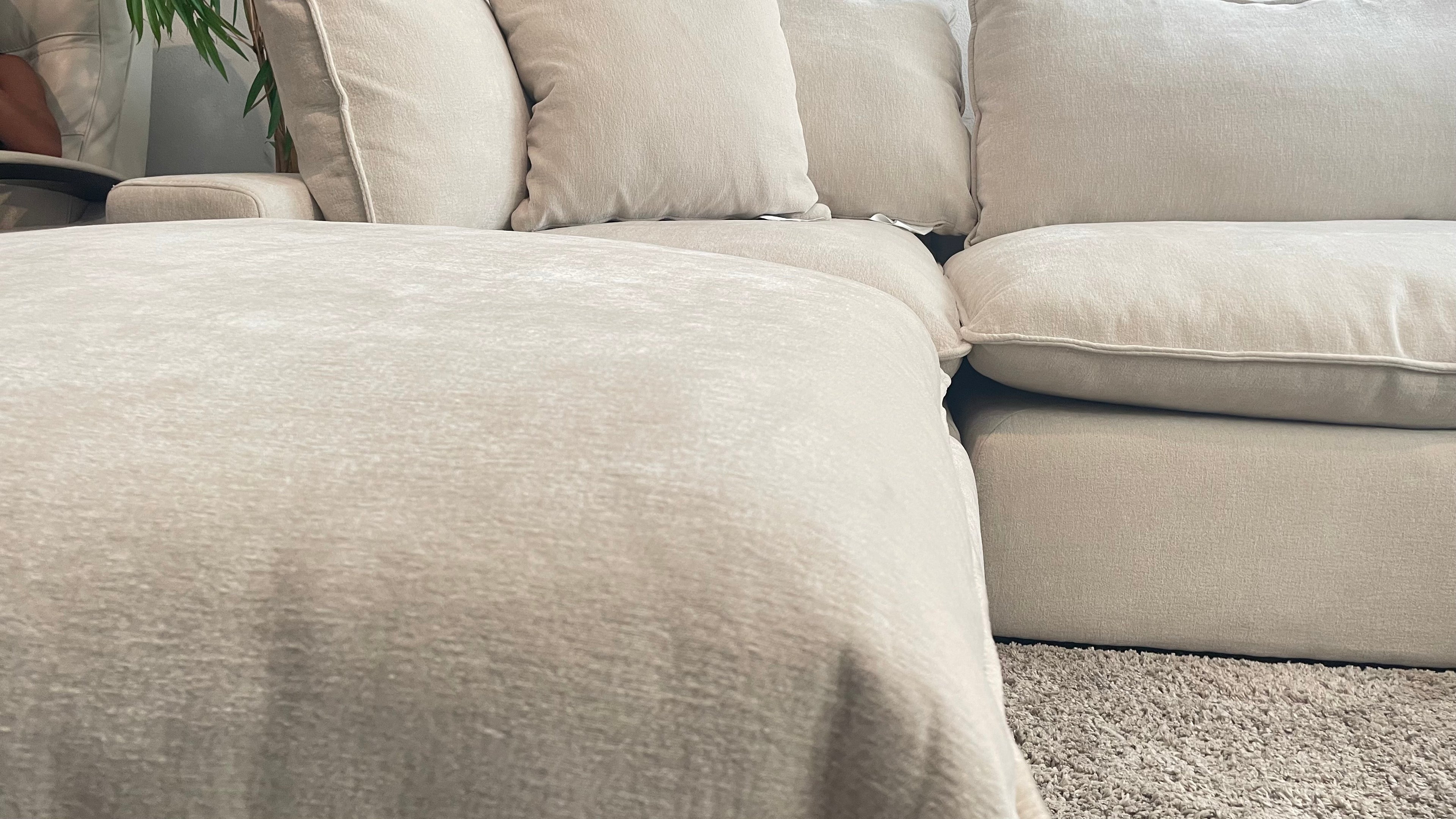 Sereen Cream Fabric Cloud Sectional