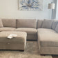 Thomasville Walsen Fabric Sectional w/ Storage Ottoman