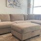 Thomasville Walsen Fabric Sectional w/ Storage Ottoman