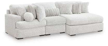 Plush Fabric Sectional & Accent Chair