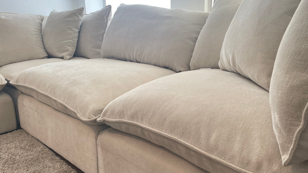 Sereen Cream Fabric Cloud Sectional