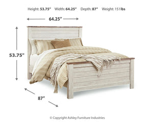 Willowton Queen Bed with Dresser & Mirror