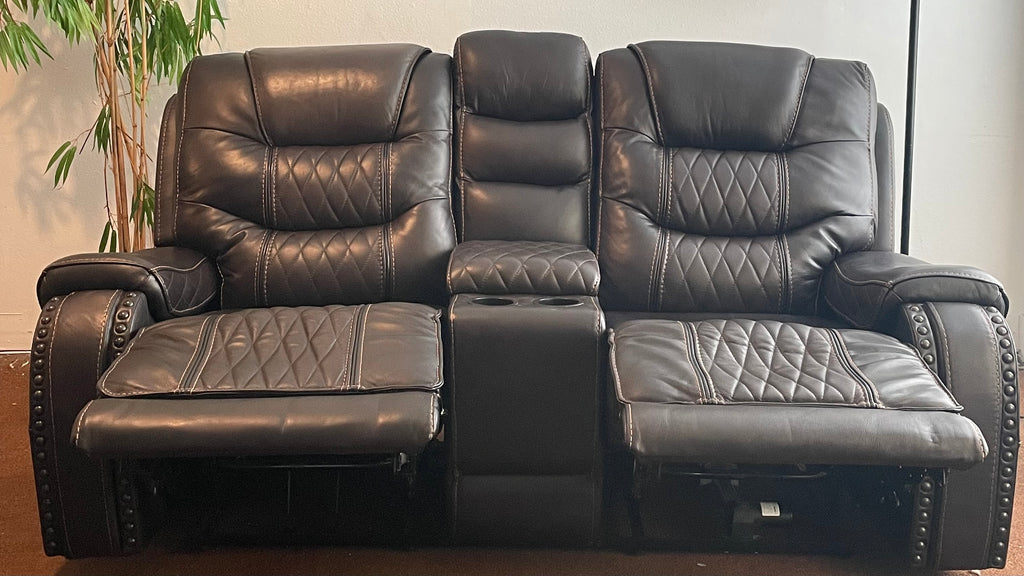 Sandia Leather Powered Loveseat