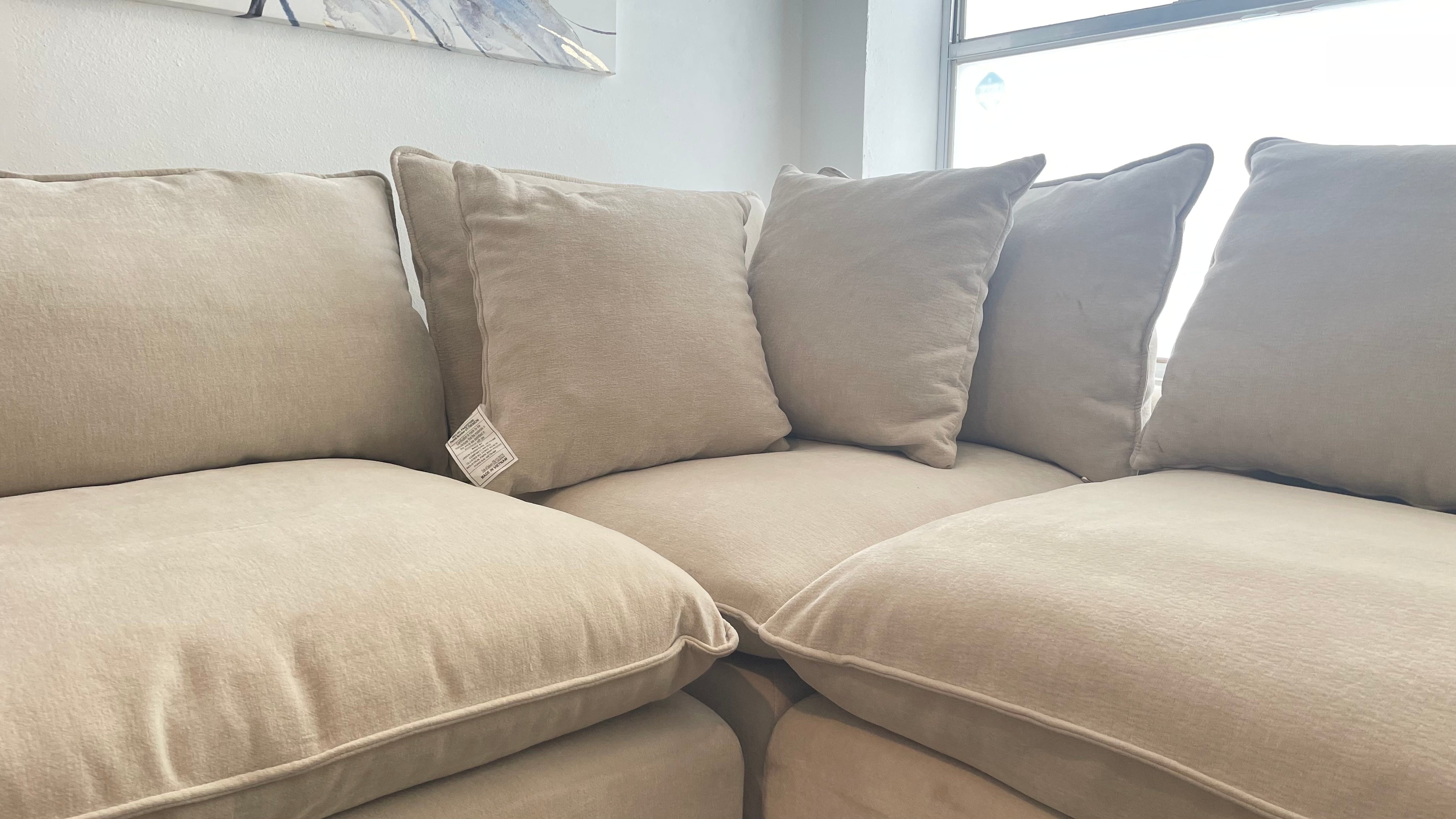 Sereen Cream Fabric Cloud Sectional