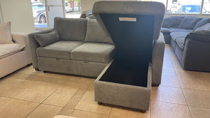 Coddle Sleeper Sofa w/ Reversible Chaise (grey)