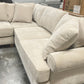Hazel Fabric Sectional w/ Storage Ottoman