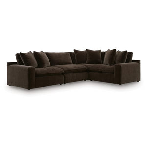 Benson Velvet 4-Piece Sectional