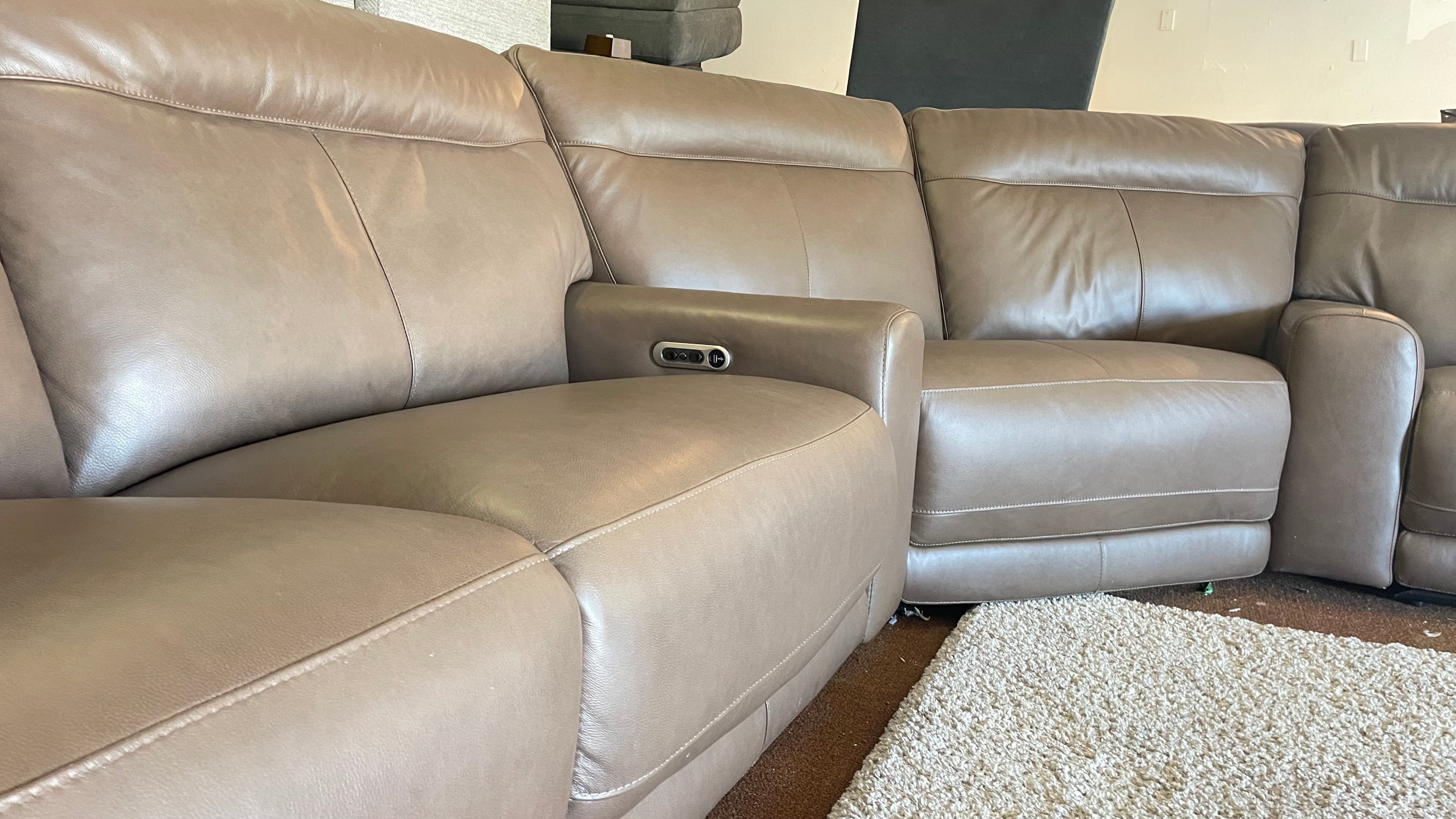 Atlas Top Grain Leather Sectional