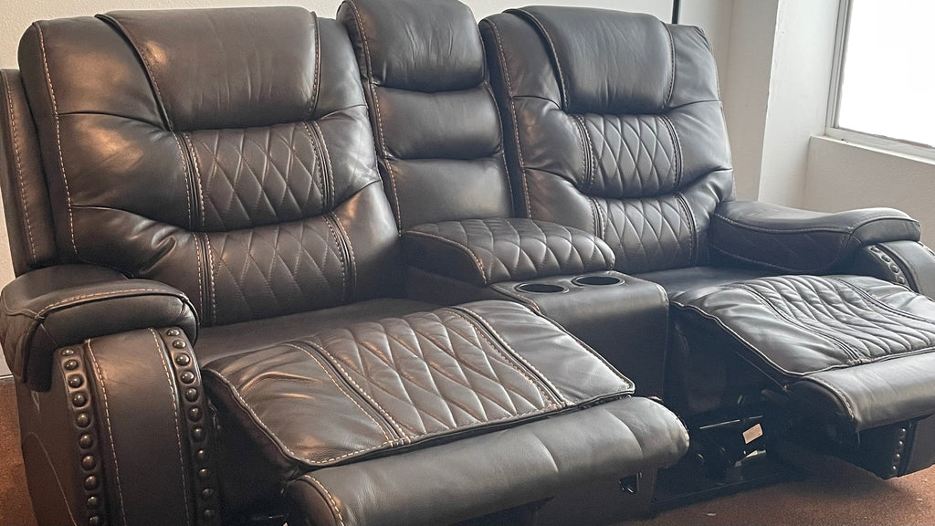Sandia Leather Powered Loveseat