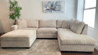 Corduroy Sectional w/ Ottoman