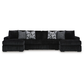 Midnight-Madness 3-Piece Sectional with Double-Chaise