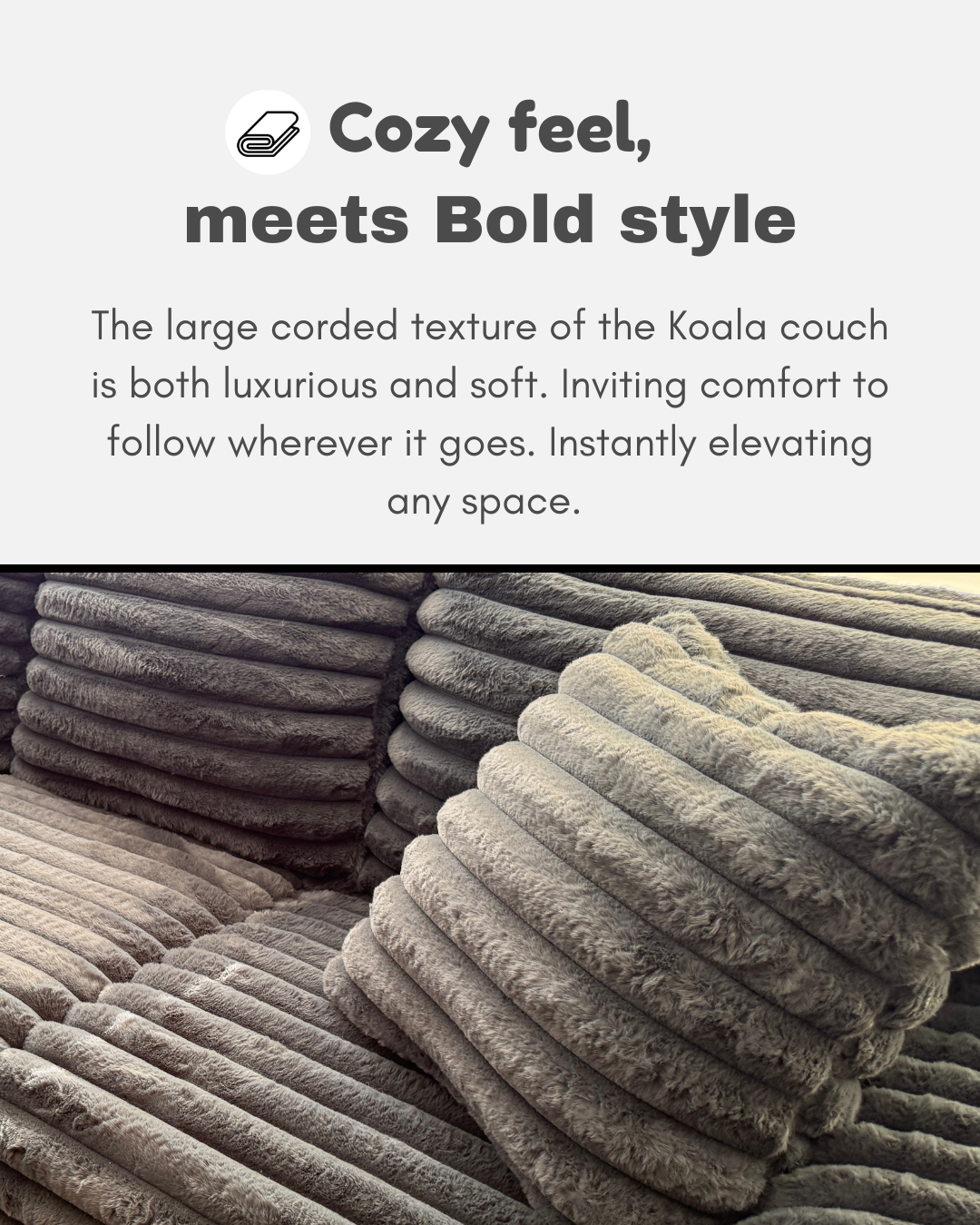 Koala Fluffy L-Shaped Sectional