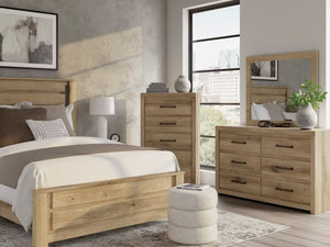 Beliegh Queen Bed Set with Dresser & Mirror